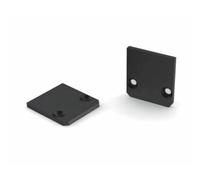 Tapa de aluminio anodizado para perfiles Sl15 Fl sin orificio para cable, color negro