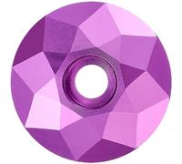 Tapa de aluminio para auriculares de precisión para un ajuste apretado sin costuras en bicicleta de montaña y bicicleta de carretera extremos de tubo de dirección (morado)