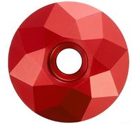 Tapa de aluminio para auriculares de precisión para un ajuste apretado sin costuras en bicicleta de montaña y bicicleta de carretera extremos de tubo de dirección (rojo)