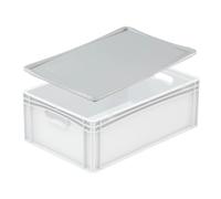Tapa de apilado para caja Euro 60x40 cm gris robusta