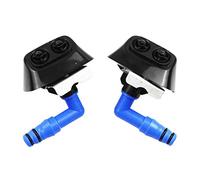 Tapa de arandela de faro Conjunto de 2, Frente izquierdo derecho Bumper Faro Lavadora Rociador Boquillas Jet & Clip Compatible con Saab 93 03-12 12803972, Coche Reemplazar parte Limpiaparabrisas de re