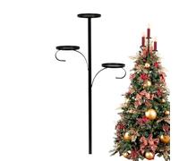 Tapa de árbol de vela, Portavelas Topper de árbol | Tapón de vela triple | Soporte de velas de tealight de hierro, bandeja de Navidad única candelabro para árbol central de mesa