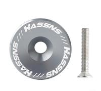 Tapa de auriculares de bicicleta de alta precisión de 31,8 mm, construcción de aleación de aluminio con perno de 30,5 mm que garantiza estabilidad en diferentes condiciones de conducción (plateado)