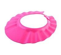 Tapa de baby shower, gorra de champú para bebés sombrero de ducha ajustable escudo de lavado para cabello suave para niños pequeños rosados