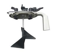 Tapa de batidora - Bote de pintura | Mezclador de pigmentos de 4 litros y 1 galón con boquilla antigoteo, agitador manual para taller automotriz, oficina en casa, herramienta de pintor, gris