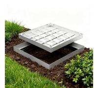 Tapa de boca de acero inoxidable E 80 x 80 x 5 cm, diseño para cámaras y SK ideal para sistemas WA Access Solut para un uso duradero