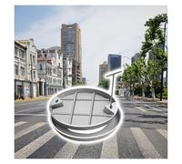 Tapa de boca de acero inoxidable | Tapa de cámara de inspección exterior duradera e invisible con llaves de elevación para acceso a carretera y servicios públicos