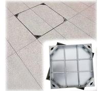 Tapa de boca en T de acero inoxidable y marco de 300 x 300 a 900 x 600 mm, tapa de drenaje rectangular para patios, jardines y escuelas, resistente a la corrosión (400 x 400 mm/16 x 16 pulgadas)