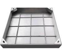 Tapa de boca invisible de acero inoxidable, tapa de inspección integrada para desagües, color plateado H (700 x 700 x 50 mm) para soluts D optimizados
