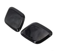 Tapa de boquilla de arandela de faros izquierdo y derecho compatible con Focus MK3 2010-2014, cubiertas de limpieza en aerosol de plástico ABS negro, par de repuesto para OEM 1719217 / BM