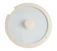 Tapa de borde de silicona superior de vidrio para utensilios de cocina, diseño tolerante al calor que reduce el riesgo de quemaduras durante el manejo y ajuste de la tapa (B 26 cm)