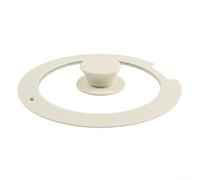 Tapa de borde de silicona superior de vidrio para utensilios de cocina, diseño tolerante al calor que reduce el riesgo de quemaduras durante el manejo y ajuste de la tapa (B 18 cm)