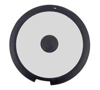 Tapa de borde de silicona superior de vidrio para utensilios de cocina, diseño tolerante al calor que reduce el riesgo de quemaduras durante el manejo y ajuste de la tapa (A 26 cm)