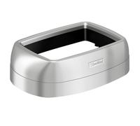 Tapa de bote de basura iTouchless con apertura superior el ptica Modelos OL13STV y OL16STV Se adapta a contenedores de basura de 13 y 16 galones