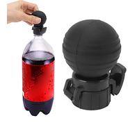 Tapa de Botella de Refresco de Silicona, Tapa de Tapón de Ahorro de Tapa de Bomba Fizz Keeper a Prueba de Fugas, Preserva la Frescura, Bombea Aire hacia Afuera, Apta para (BLACK)