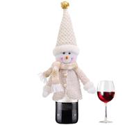 Tapa de botella de vino genérica diseño de Navidad | Tapa de botella de cerveza | Manga decorativa linda decoración de mesa fiesta para cena Celebración Doméstica, Modelo de Muñeco de Nieve, Se
