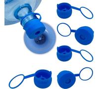 Tapa de Botella Reutilizable de 3 y 5 Galones, Repuesto de Silicona de 55 mm Antiderrames, Antisalpicaduras y Dispensadora de Agua (Paquete de 5)