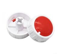 Tapa de botón de repuesto para interruptor de termostato de calentador de aceite eléctrico, diseño de plástico resistente, 40 mm de diámetro, se adapta a eje D y eje redondo (forma de cruz, 2 unidades