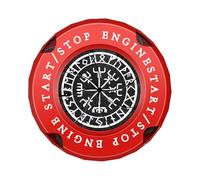 Tapa de botón Start Stop - Protección de encendido de aleación de aluminio, acabado antihuellas, ajuste universal para la mayoría de los vehículos, fácil instalación a presión