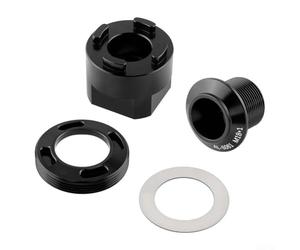 Tapa de brazo de manivela y herramienta de desmontaje para Sram para sistema Dub Bb30 compatible con Nx para Gx para Xx1 para bicicletas Force, kit de aleación 6061 con perno y arandela, negro (negro)