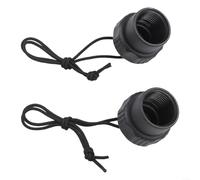 Tapa de buceo de 5/8-14 rosca DIN cubierta de válvula hecha de fibra de vidrio Pa6 Plus con cordón reflectante para protección del tanque, 2 piezas (cuerda negra)