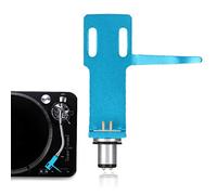 Tapa de cabezal de fono, tapa de cabezal de repuesto para tocadiscos LP con cables, 4 cables +2 pares de tornillos, diseño profesional, para tocadiscos/pastillas de uso general(Azul)