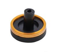 Tapa de caña de corcho con construcción de aleación de aluminio, anillo de acento anodizado y placa de goma negra para aplicaciones de pesca (morado)