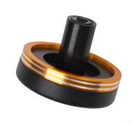 Tapa de caña de corcho con construcción de aleación de aluminio, anillo de acento anodizado y placa de goma negra para aplicaciones de pesca (dorado)