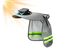 Tapa de casco con ventilador solar - Protección de cabeza y cuello, visera de protección solar extendida, diseño ventilado resistente al calor, cómoda cubierta trasera solar | actividades de pesca