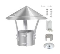Tapa De Chimenea 80-300 Mm Sombrerete Antilluvia Redonda, Tapa De Cubierta De Acero Inoxidable, Protector De Pájaro Para Chimenea, Para Techo Ventilación(180 mm(7.09 in))