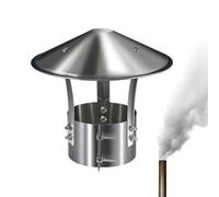 Tapa de Chimenea Ajustable, Sombrero de Chimenea Redondo, Cubierta de Chimenea Inoxidable 304, Tapas de Chimenea para Chimenea de Leña Conductos de Estufas Y Chimeneas(75 mm/2.95in)