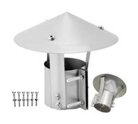 Tapa De Chimenea Antilluvia, Sombrero De Chimenea De Acero Inoxidable Base Redonda, Protector De Pájaro Para Chimenea Con Accesorios, Para Diferentes Tipos De Chimeneas(200 mm/7.87 in)