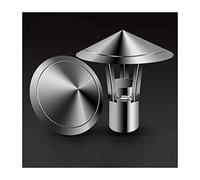 Tapa de chimenea, capota, tapa lluvia galvanizada, techo metal galvanizado, protectora cubierta for tubería, con extremo hierro for ventilación conductos(D16cm/6.3in)