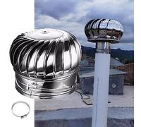 Tapa de chimenea de acero inoxidable, cubierta de ventilación giratoria para ventilador de techo, ventilación de techo, diseño resistente a la intemperie, ideal para uso doméstico y exterior