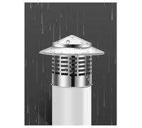 Tapa de chimenea de acero inoxidable, cubierta decorativa para lluvia y chimenea, ventilación de techo al aire libre para cocinas