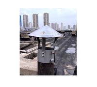 Tapa de chimenea de acero inoxidable, cubierta redonda para tubo de estufa, protector de lluvia y viento para chimenea, ventilación de caldera y calentador de agua