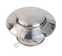 Tapa de chimenea de acero inoxidable para tubo de escape de techo, protector de escombros de lluvia y nieve, cubierta de chimenea fácil de instalar para ventilación de estufa de leña (110 mm)