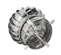 Tapa De Chimenea De Acero Inoxidable Sombrero Eolico Giratorio 110 160 250 300 400 mm Plata Extractor De Humo Estufa De Tapa para Una Protección Integral De La Chimenea(6.3in/160mm)