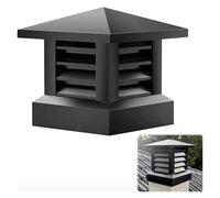 Tapa de chimenea de aleación de aluminio con parte superior cónica y diseño de rejilla para ventilación de techo al aire libre, 70 x 70 cm, cubierta de chimenea duradera para villas