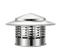 Tapa de Chimenea Redonda, 75 mm 110 mm 160 mm, 200 mm Cubierta de Conducto de Acero Inoxidable 304 con Rejilla para Salida de Humos, Tubo de Estufa y Chimenea(75mm/2.9in)