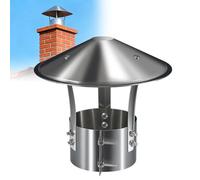 Tapa de Chimenea Sombrero de Chimenea Redondo, Cubierta de Chimenea Inoxidable 201, Ajustable Tapas de Chimenea para Chimenea de Leña Conductos de Estufas Y Chimeneas(180mm)