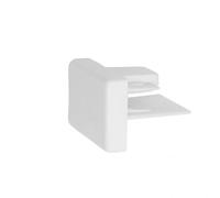 Tapa de cierre para carril, medida 2x3.3x0.3 cm, color blanco; ideal para asegurar componentes en instalaciones eléctricas y estructuras.