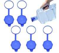 Tapa de cierre para jarras de agua de 20 litros, 5 unidades reutilizables, de silicona, a prueba de fugas, reutilizables, para bidón de agua, hogar, viajes, camping