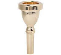 Tapa de Cobre Duradera con Boquilla de Cuerno Cobre para Tuba bajo, Ideal para Músicos Profesionales, Propiedades Labios Diferentes Adecuadas (GOLD)
