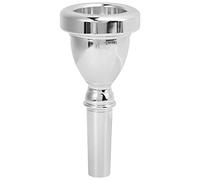 Tapa de Cobre Duradera con Boquilla de Cuerno Cobre para Tuba bajo, Ideal para Músicos Profesionales, Propiedades Labios Diferentes Adecuadas (SILVER)