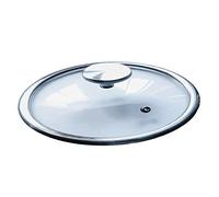 Tapa de cristal de acero inoxidable con cristal templado de 28 cm de diametro