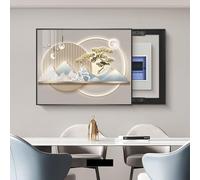 Tapa de Cuadro Eléctrico Decorativa - Diseño Paisaje, Tapa Contador Luz, Pintura Artística para Pared, Fácil Instalación, para Salón y Dormitorio A1 L-50x40cm