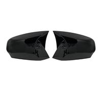 Tapa de cubierta de espejo Ajuste para Renault Fluence 2011-2015 cubierta de espejo retrovisor de coche pegatina de tapa de ala cubierta de visión trasera de puerta Exterior(Bright black)