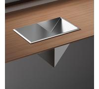 Tapa de cubo de basura de acero inoxidable, cubierta empotrada para encimera, duradera, color plateado, para cocina y uso doméstico, perfecta para cubos de basura