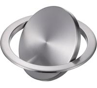 Tapa De Cubo De Basura Redonda Empotrada Para Encimera,Tapa Abatible Equilibrada,Tapa Abatible Oculta De Acero Inoxidable,Tapa Empotrada Para Cubo De Basura De Cocina Encimera Y Oficina 23.8cm